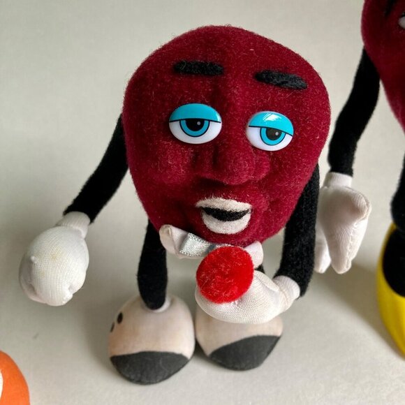 Set of 4 Vintage Applause California Raisins Plush 1988 Hardees Figures Toys - Picture 5 of 10